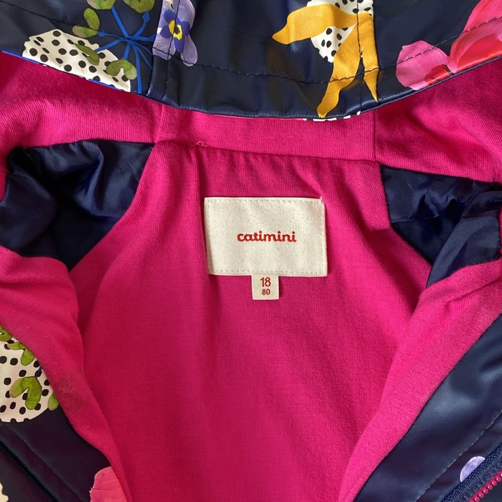 Catimini Alessio Floral Print Raincoat / Jacket. Size 18 Months - Picture 2 of 8